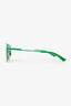 Bottega Veneta Green Metal Frame Aviator Tinted Sunglasses