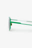 Bottega Veneta Green Metal Frame Aviator Tinted Sunglasses