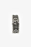 Gucci Sterling Silver Engraved GG Wide Ring Size 13