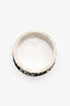 Gucci Sterling Silver Engraved GG Wide Ring Size 13