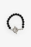 Tiffany & Co. Onyx Bead/Sterling Silver Toggle Bracelet 8mm