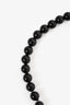 Tiffany & Co. Onyx Bead/Sterling Silver Toggle Bracelet 8mm