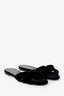 Saint Laurent Black Velvet Tribute Mules Size 38