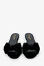 Saint Laurent Black Velvet Tribute Mules Size 38