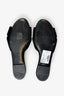 Saint Laurent Black Velvet Tribute Mules Size 38