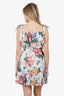 Zimmermann White/Multicolour Floral Linen Ruffle Belted Mini Dress Size 0