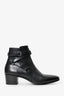 Saint Laurent Black Leather 'Jodhpur' Ankle Boots Size 40.5