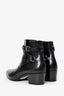 Saint Laurent Black Leather 'Jodhpur' Ankle Boots Size 40.5