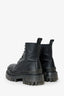 Balenciaga Black Leather 'Strike' Boots Size 38