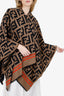 Fendi Brown Zucca Print Mock Neck Poncho