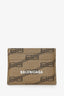 Balenciaga Brown/Black Leather BB Logo Card Case