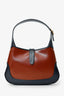 Gucci Burgundy/Navy Leather Small Jackie 1961 Hobo Shoulder Bag With Strap