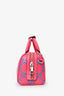 Gucci Pink/Blue GG Embossed Mini Top Handle Duffle Bag Crossbody
