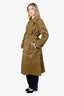 Bottega Veneta Green Nylon Belted Trench Coat Size 40