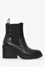 Hermès Black Leather Heeled Boots Size 36