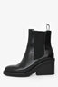 Hermès Black Leather Heeled Boots Size 36