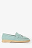 Loro Piana Blue Suede 'Summer Charms' Loafers Size 37