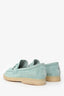 Loro Piana Blue Suede 'Summer Charms' Loafers Size 37