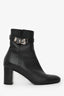Hermès Black Leather Neo Kelly Ankle Boots Size 36.5
