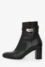 Hermès Black Leather Neo Kelly Ankle Boots Size 36.5