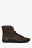 Louis Vuitton Brown Lace-Up High-Top Sneakers Size 36.5
