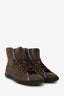 Louis Vuitton Brown Lace-Up High-Top Sneakers Size 36.5
