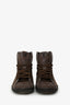 Louis Vuitton Brown Lace-Up High-Top Sneakers Size 36.5