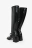 Miu Miu Black/White Patent Mary Jane Knee High Boots Size 37