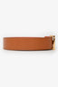 Hermès 2013 Brown/Orange Reversible 'H' Belt Size 85 Gold Hardware