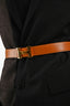 Hermès 2013 Brown/Orange Reversible 'H' Belt Size 85 Gold Hardware