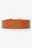Hermès 2013 Brown/Orange Reversible 'H' Belt Size 85 Gold Hardware
