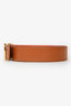 Hermès 2013 Brown/Orange Reversible 'H' Belt Size 85 Gold Hardware