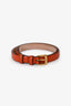 Gucci Orange Leather GG Logo Belt Size 80/32
