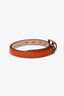 Gucci Orange Leather GG Logo Belt Size 80/32