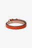 Gucci Orange Leather GG Logo Belt Size 80/32