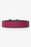 Hermès 2011 Pink/Etoupe Reversible 'H' Belt Size 80 Palladium Hardware