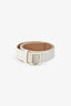 Pre-Loved Chanel™ 2013 White Canvas/Leather Belt Size 38