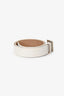 Pre-Loved Chanel™ 2013 White Canvas/Leather Belt Size 38