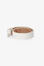 Pre-Loved Chanel™ 2013 White Canvas/Leather Belt Size 38
