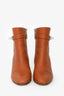 Hermès Brown Leather Kelly Ankle Boots Size 36.5