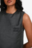 Miu Miu Grey Distressed Hem Logo Vest Est. Size S