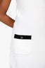 Pre-Loved Chanel™ White/Black 2-Pocket Short Sleeve Dress Size 34