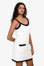 Pre-Loved Chanel™ White/Black 2-Pocket Short Sleeve Dress Size 34
