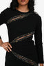 Emilio Pucci Black Wool Bead Embellished Long Sleeve Dress Size S