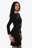 Emilio Pucci Black Wool Bead Embellished Long Sleeve Dress Size S