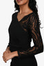 Emilio Pucci Wool Lace Sleeve Asymmetrical Dress Size 4 US