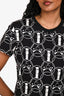 Hermès Black/White Patterned Short Sleeve T-Shirt Dress Size 34