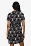Hermès Black/White Patterned Short Sleeve T-Shirt Dress Size 34