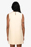 Christian Dior Wool/Silk Cream Button Side Short Sleeve Dress Size 2 US