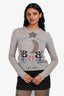 Christian Dior Grey Cashmere/Silk 'La Lune' Sweater Size 2 US